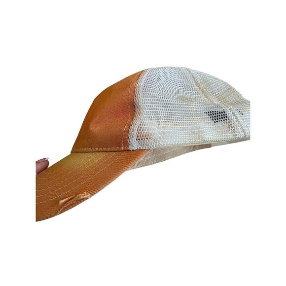 Vintage UPS Logo Trucker Hat With Mesh Back & Distressed Details - Picture 3 of 11